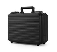 WTBHDUK Aluminium-Aktenkoffer, Metall-Werkzeugkasten, Laptop-Aktenkoffer, Familien-Medizinset, Bargeld-Handheld-Passwortkoffer (Farbe: Schwarz, Größe: 14 Zoll)