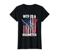 WTF ist EIN Kilometer 4. Juli Skelett Lustig Cringey USA Meme T-Shirt, Damen, Schwarz, XL