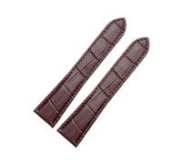 WTNZBAEM 16 mm 18 mm 20 mm Lederuhrenarmband Schwarz Blau Braun Faltschließe Uhrenarmbänder Kompatibel mit Cartier Solo Blue Ballon(Brown-no buckle,17mm)