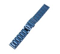 WTNZBAEM Edelstahl-Armband, dunkelblau, Metallarmband for Armbanduhren, kompatibel mit Armani Citizen-Uhrenarmband(Matte curved end,19mm)