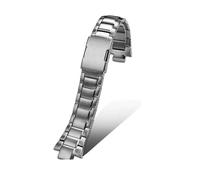 WTNZBAEM Erhöhtes Edelstahlarmband, kompatibel mit Casio EDIFICE Series EQW-M1100 EQW-A1000, Edelstahl-Uhrenarmband, 13 mm, Herrenarmband(Silver)