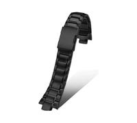 WTNZBAEM Erhöhtes Edelstahlarmband, kompatibel mit Casio EDIFICE Series EQW-M1100 EQW-A1000, Edelstahl-Uhrenarmband, 13 mm, Herrenarmband(Black)