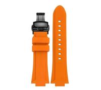 WTNZBAEM Gummi-Armband kompatibel mit Oris Aquis 7330 7740 Serie 24 x 11 mm 12 konvexes Armband Schwarz Blau(Olive Flak)