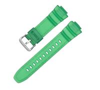 WTNZBAEM Harzarmband, kompatibel mit Casio MCW-100H/110H/W-S220/HDD-S100 WV-200/AE-2000/2100, TPU-Silikon, sportlich, wasserdicht, Armband(Green)