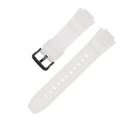 WTNZBAEM Harzarmband, kompatibel mit Casio MCW-100H/110H/W-S220/HDD-S100 WV-200/AE-2000/2100, TPU-Silikon, sportlich, wasserdicht, Armband(Half transparent B)