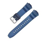 WTNZBAEM Harzarmband, kompatibel mit Casio MCW-100H/110H/W-S220/HDD-S100 WV-200/AE-2000/2100, TPU-Silikon, sportlich, wasserdicht, Armband(Royal blue)