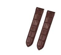 WTNZBAEM Lederarmband kompatibel mit Cartier Santos 100, Armband mit Faltschließe for Männer und Frauen, 20 mm, 23 mm(Brown NO Buckle,23mm)