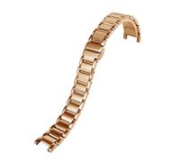 WTNZBAEM Uhrenarmband kompatibel mit Fiyta Rossini Versace Steel Belt Damen VSP491319 1419 1519 Casio SHE-3034 16 mm * 10(Rosegold,18-10mm)