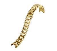WTNZBAEM Uhrenarmband kompatibel mit Fiyta Rossini Versace Steel Belt Damen VSP491319 1419 1519 Casio SHE-3034 16 mm * 10(Gold,18-10mm)