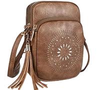 WTongBao Petits sacs à bandoulière multi-poches Pompon Sac à bandoulière Sac à main Hollow Sacs pour femmes(Kaki)