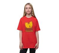 Wu-Tang Clan Kids T Shirt Band Logo Nue offiziell Rot Ages 5-14 Yrs