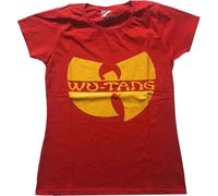 Wu-Tang Clan T Shirt Band Logo Nue offiziell Damen Skinny Fit Rot XL