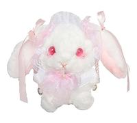 Wudaizhi Kawaii Bunny Crossbody Tasche Süße Gekräuselte Spitze Bogen Rabbit Brieftaschen Geld