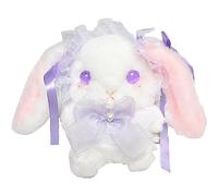 Wudaizhi Kawaii Bunny Crossbody Tasche Süße Gekräuselte Spitze Bogen Rabbit Brieftaschen Geld
