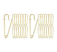 Wudhgslc Sicherheitsnadeln Extragroß 10 cm Edelstahl- Rostfrei Gold 30 STK | Rostbeständige Edelstahl-Nadeln, 10 cm, sicherer Verriegelungsmechanismus; perfekt für schwere Decken und Polster.