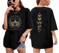 Wudlads Acotar Night Court T-Shirt Frauen Velaris City of Starlight T-Shirt Nachtbahn Grafik T-Shirt übergroße Kurzarm Tops