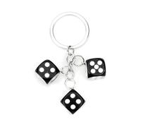 Würfel Schlüsselanhänger Metall Glücksbringer Retro Quadrat Schlüsselanhänger, Würfel Anhänger Taschen Anhänger, Keychain Geschenk für Frauen und Männer