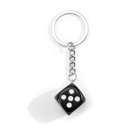 Würfel Schlüsselanhänger Metall, Retro Quadrat Schlüsselanhänger, Glücksbringer, Taschen Charms Anhänger, Keychain Geschenk für Frauen und Männer
