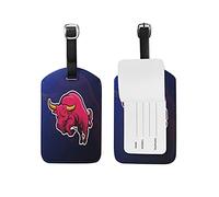Wütende Rosa Kuh Kofferanhänger mit Adressschild Lustig Leder Gepäckanhänger ID Etikett mit Namenschild für Reise Koffer Tasche(3PACK)