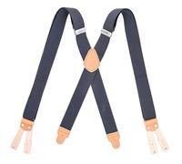 WUFANGBU Hosenträger Suspender Herren 6Er-Pack X-Förmiger Elastischer Knopf Erwachsene Schultergurt Kreuz Mann Schultergurt Clip Dunkelgrau