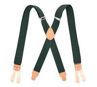WUFANGBU Hosenträger Suspender Herren 6Er-Pack X-Förmiger Elastischer Knopf Erwachsene Schultergurt Kreuz Männer Schultergurt Clip Armeegrün