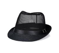 WUFANGBU Sonnenhut Strohhut Hut Damen Hut Herren Leinen Sonnenschirm Hut Kleiner Hut Sonnencreme Hut Outdoor Strohhut M(56-58Cm) Schwarz