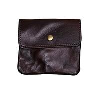 Wugebud 1xLeder-Münzbörse mit Reißverschluss und Kartenfächern, Schnappverschluss-Leder-Münztasche, Münz-Organizer, Kleingeldhalter, Kartenetui, 4.13”x 3.54”x 0.59”, Klassischer Retro-Stil