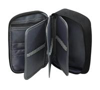 WUISOLQP Federmäppchen Groß, Federmappe Schwarz mit 72 Slots, Abnehmbar Federtasche 5 Fächer Pencil Case Federmappe groß Schlampermäppchen Schulmäppchen für Jungen Mädchen Erwachsene Teenager
