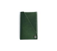 WUJIHE Kreditkartenetui aus echtem Leder, mit Clip, mehrfarbig, Geldbörse, Organizer, Tasche, Visitenkartenfächer, Unisex, grün, Einheitsgröße