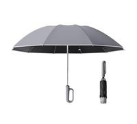 WULUN Automatic Folding Regenschirm, Reverse Faltschirm, Verstärkte 10-Rippen, Winddichter Regenschirm, Mehrschichtiger UV-Schutz, Ausklappdurchmesser 49.2inch, Grau