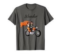 Wunder Retro Motorcycle Couple Ride German Pop Art T-Shirt