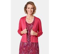 Strickjacke GOLDNER "Kurzgröße Wunderbar leichter Strick-Bolero", Damen, Gr. 23, pink, Obermaterial: 100% Viskose CV., figurumspielend, Tubular, Strickjacken Strickjacke, perfekt über Kleider (6079833