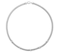 Wunderschöne 925 Sterling Silber Damen - Halskette mit Zirkonia - 43.2cm, 9 Gramm