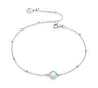 Wunderschöne Opal Gliederkette Armband Für Frauen 925 Sterling Silber Armbänder Mit Silber Charms Jubiläumsgeschenke