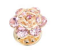 Wunderschöne Rosen Brosche aus Legierung in Rosa für Damen