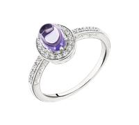 Wunderschöner Damenring aus 925er Silber mit Amethyst und Zirkonia