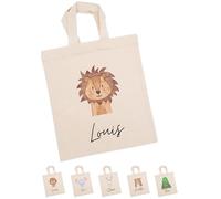 wunderwunsch Stoffbeutel Jutebeutel Kindergarten, Wechselkleidung, Jutetasche Hort, Turnbeutel Schule, Sportbeutel Kinder (Löwe, Standardgröße)