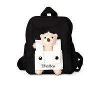 wunderwunsch TRIXIE Kindergartenrucksack Kinder mit abnehmbaren Teddy | Kleine Kitarucksack Tasche für Kita und Vorschule, ergonomischer Kinderrucksack, Vorschulrucksack für Mädchen und Jungen