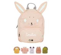 wunderwunsch TRIXIE Kindergartenrucksack, Rucksack für Sportunterricht Schule und Kindergarten, Hort und Krippe, personalisiert mit deinem Wunschnamen (Hase, Klein (5,25 Liter))