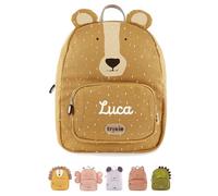wunderwunsch TRIXIE Kindergartenrucksack, Rucksack für Sportunterricht Schule und Kindergarten, Hort und Krippe, personalisiert mit deinem Wunschnamen (Bär, Klein (5,25 Liter))