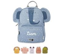 wunderwunsch TRIXIE Kindergartenrucksack, Rucksack für Sportunterricht Schule und Kindergarten, Hort und Krippe, wahlweise personalisiert mit deinem Wunschnamen (Elefant, Klein (5,25 Liter))