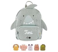 wunderwunsch TRIXIE Kindergartenrucksack, Rucksack für Sportunterricht Schule und Kindergarten, Hort und Krippe, wahlweise personalisiert mit deinem Wunschnamen (Hai, Klein (5,25 Liter))