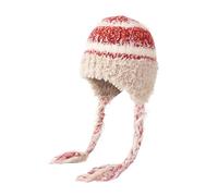 WUODHTW WUOHDW Wintermütze für Damen, Sherpa-Mütze, Wintermütze, Ohrenklappe, Strickmütze, Ski-, Schneemütze, Strickmütze, Schädelmütze, Kaltwetter-, warme Mütze, beige, Einheitsgröße