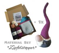 wupperwollmaus - Material-Set / Häkeln - *Zipfelstopper* (Premium) berry
