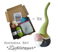wupperwollmaus - Material-Set / Häkeln - *Zipfelstopper* (Premium) lime grün