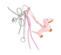 Wursthundschlüsselkettenbögen Keying Anhänger Autoschlüsselkette Hängende Ornamente PU Schlüsselinhaber Bag Charme Dekorationen Bögen Keyrings Wursthund Hund Schlüsselbund Charme Schöne Schlüsselkette