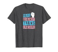 Wut gegen Trans-Erasure LGBTQ Transgender Pride Trans T-Shirt, Herren, Anthrazit Meliert, 6XL