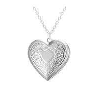 WUUISDNX Foto Medaillon Halskettenrahmen mit Herz Anhänger. Geschenk für Weihnachten und besondere Anlässe, um Ihre Lieben zu schätzen. Medaillon Halsketten Anhänger Charm, Herz, 3 x 2.6 cm