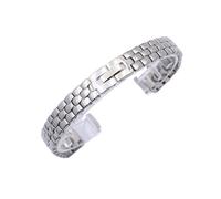 WUURAA 6mm 8mm 10mm 12mm 14mm 16mm Damen Massives Edelstahl Uhrenarmband mit Metalluhrkette(Silver,8mm)