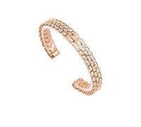 WUURAA Damen-Uhrenarmband aus massivem Edelstahl mit Metall-Uhrenkette (Color : Rose gold, Size : 14mm)